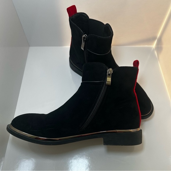 Aqua Flex Women’s Black Ankle Boots, Side Zipper, Size 36 - Picture 10 of 11